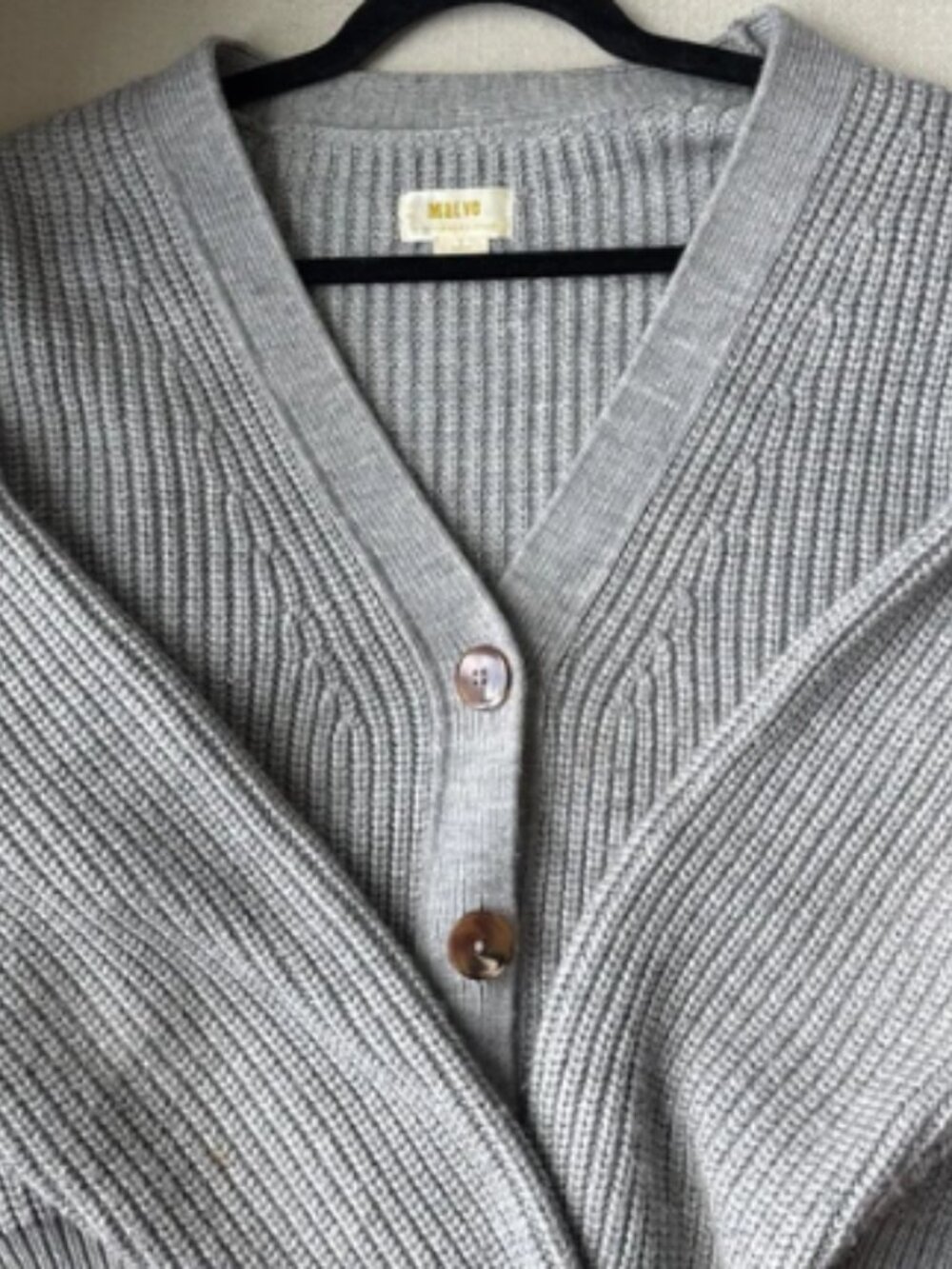 Gray button up cardigan